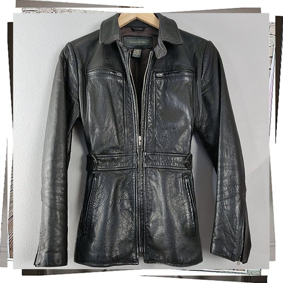 Vintage 98' Rich Brown Thick & Sleek & Supple Leather Jacket (S)